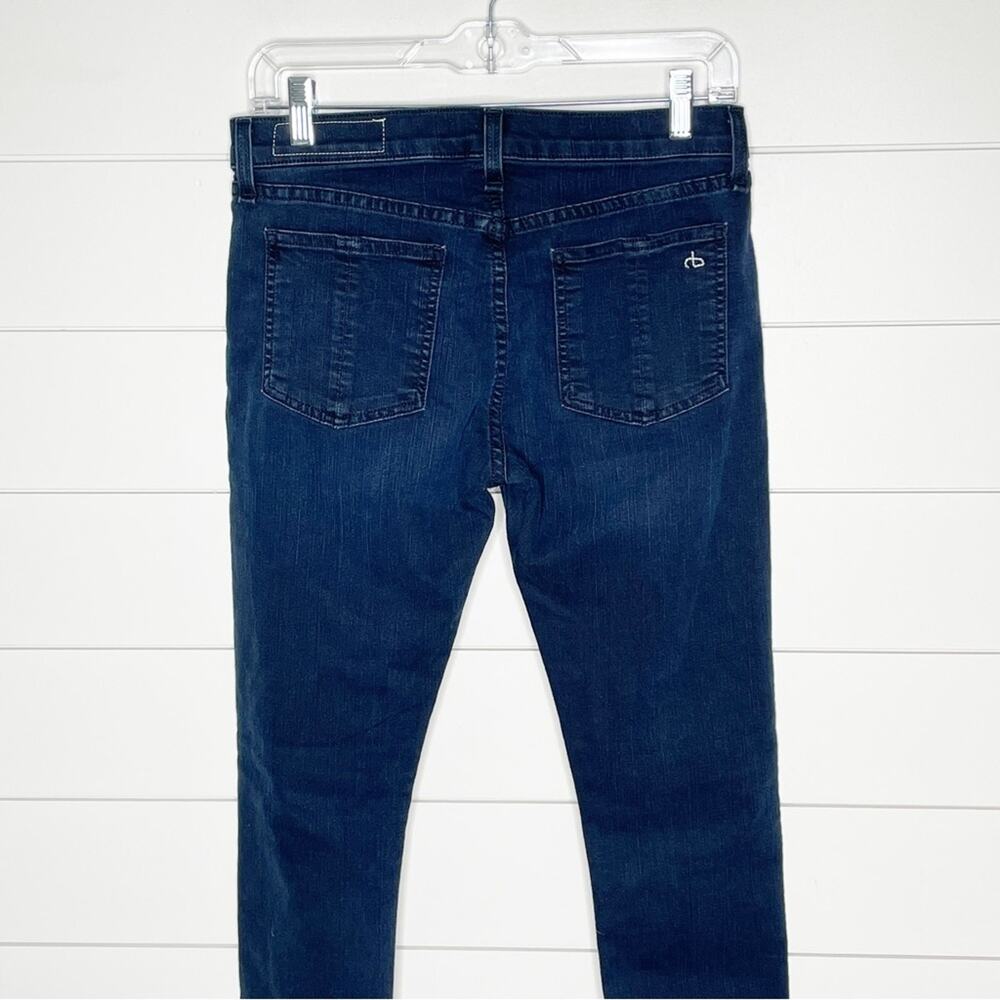 Rag & Bone Terra Blues Distressed Skinny Jeans Dark Wash Size 28 - Picture 10 of 12